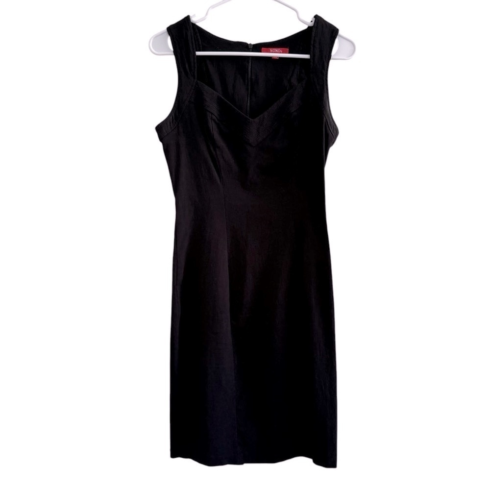 XOXO Black Tank Dress Straight Sheath Slip Sleeveless Sz Junior 9/10 - Picture 1 of 8